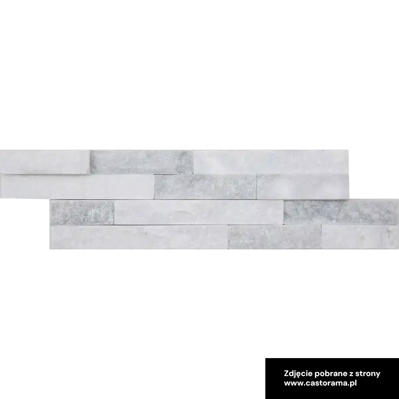Kamień naturalny Quartz 10 x 35 cm white&grey 0,39 m2
